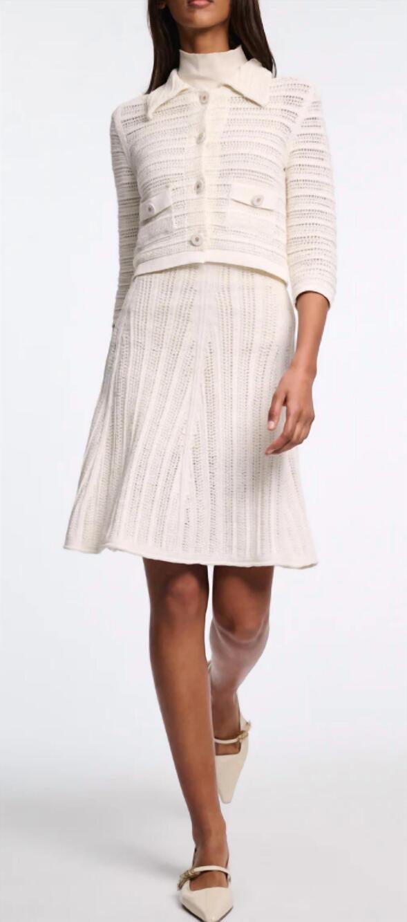 NEW DOROTHEE SCHUMACHER precise pointelle skirt in cream